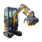 2024 Latest Product 13.5 HP B&S 1 Ton Mini Small Cab Excavator, With Hydraulic Thumb and Swing Boom | AGT-DM13-C
