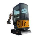 2024 Latest Product 13.5 HP B&S 1 Ton Mini Small Cab Excavator, With Hydraulic Thumb and Swing Boom | AGT-DM13-C