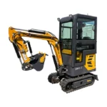 2024 Latest Product 13.5 HP B&S 1 Ton Mini Small Cab Excavator, With Hydraulic Thumb and Swing Boom | AGT-DM13-C