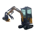 2024 Latest Product 13.5 HP B&S 1 Ton Mini Small Cab Excavator, With Hydraulic Thumb and Swing Boom | AGT-DM13-C