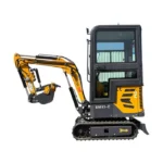 2024 Latest Product 13.5 HP B&S 1 Ton Mini Small Cab Excavator, With Hydraulic Thumb and Swing Boom | AGT-DM13-C